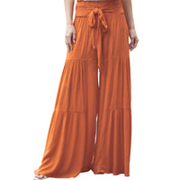 Fashionable Waist Smocking Bundle Trousers For Women