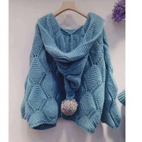 Women's Hat Knitted Cardigan Jacket Sweater