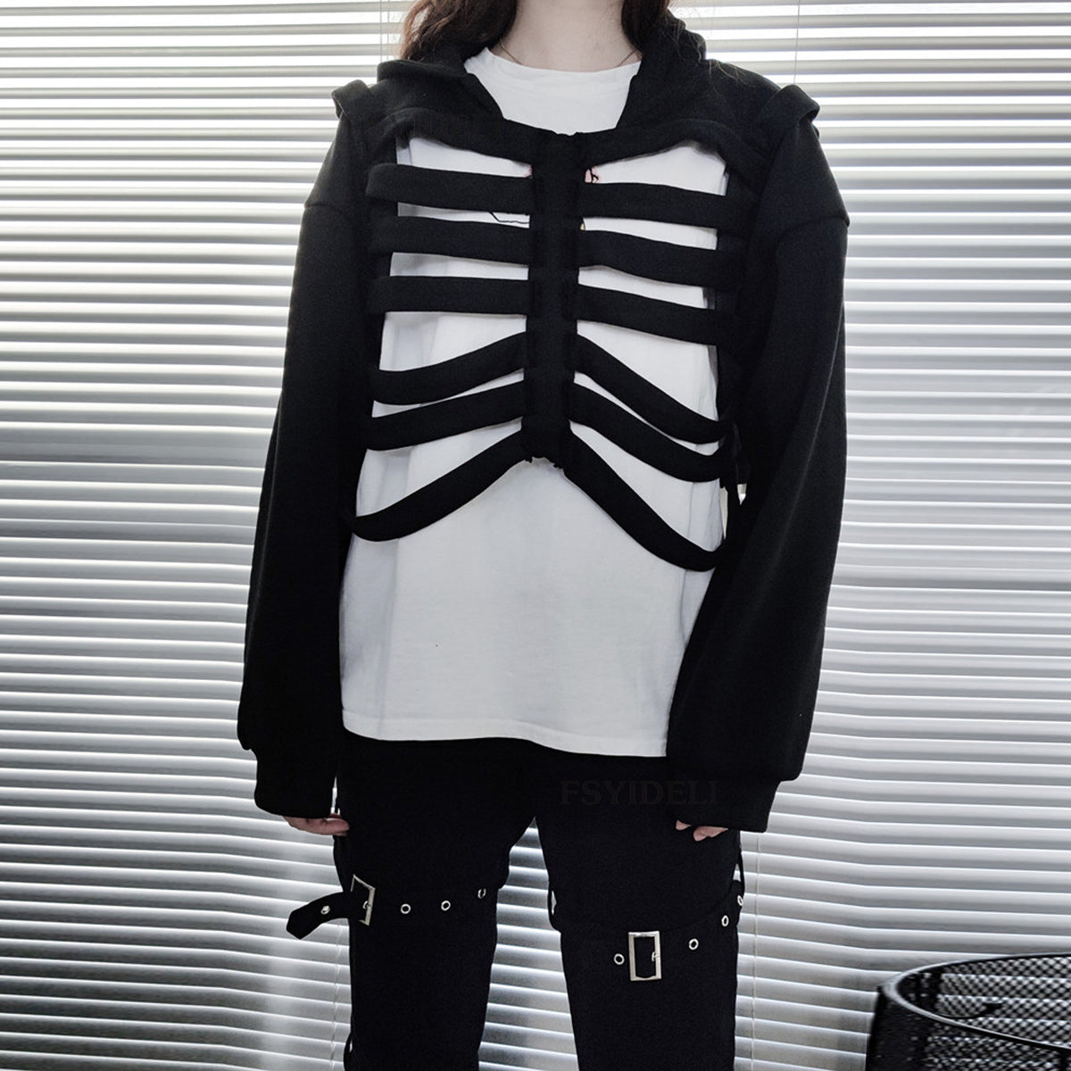 Trendy Skull Series Top Idle Style Hooded Long Sleeve Sweater