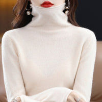 Pile Collar Woolen Sweater Women's Bottoming Shirt Turtleneck Sweater