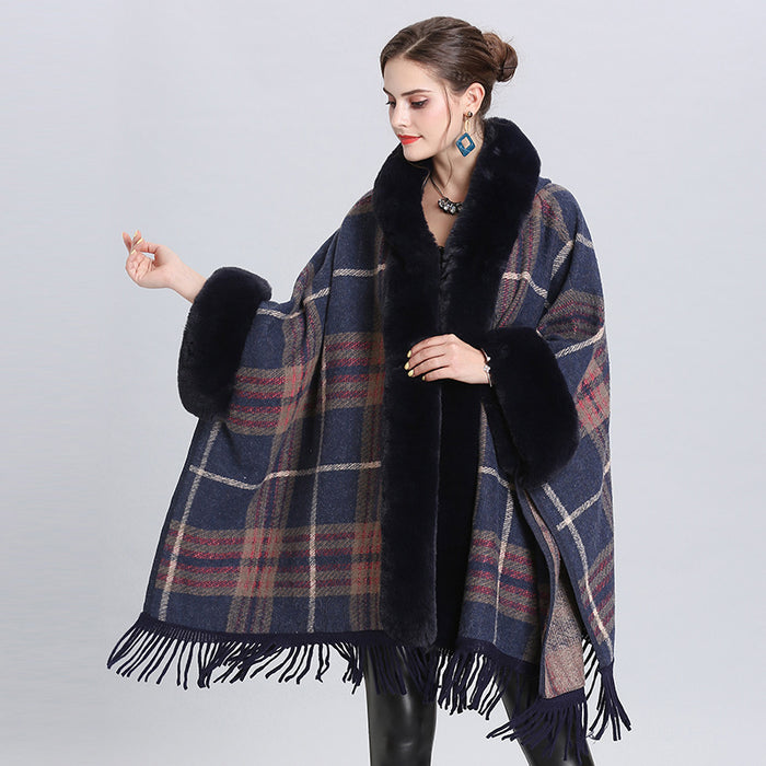 Knitted Cardigan Coat Cloak Shawl