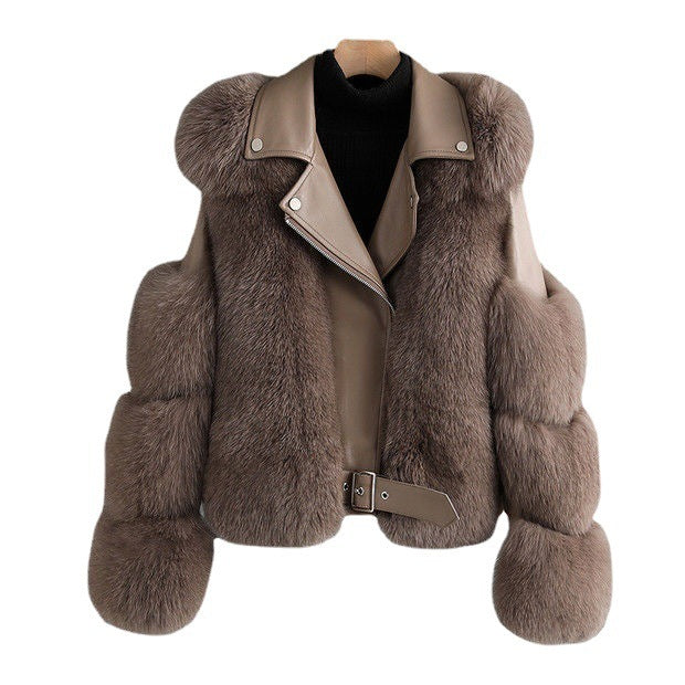 Women's Clothing Imitation Fur Women's Motorcycle Clothing Coat Autumn And Winter Young Coat