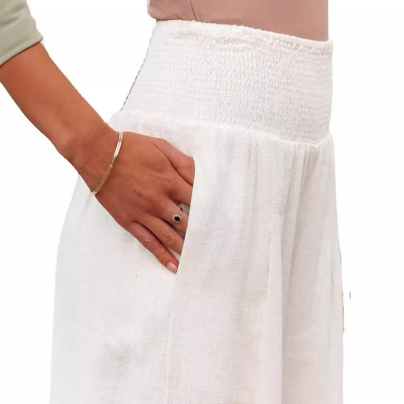 Casual Wide-leg Cotton And Linen Popular Loose Trousers