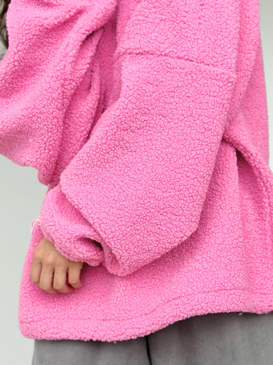 Knitted Lamb Fleece Pullover Sweater