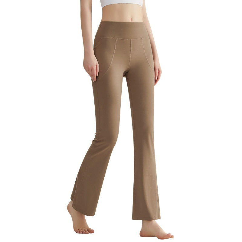 Micro La Yoga Pants With High Waist External Wear And Hip Lift