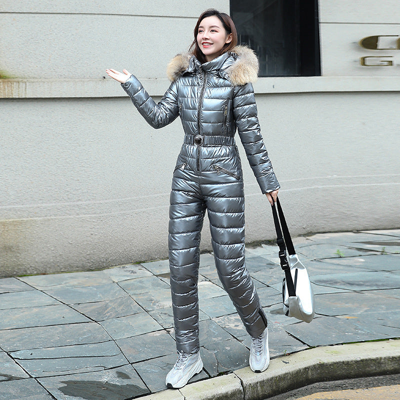 Women's Waist Slimming Two-piece Cotton-padded Jacket