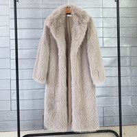 Autumn And Winter Women's Suit Collar Coat Artificial Environmental Fur