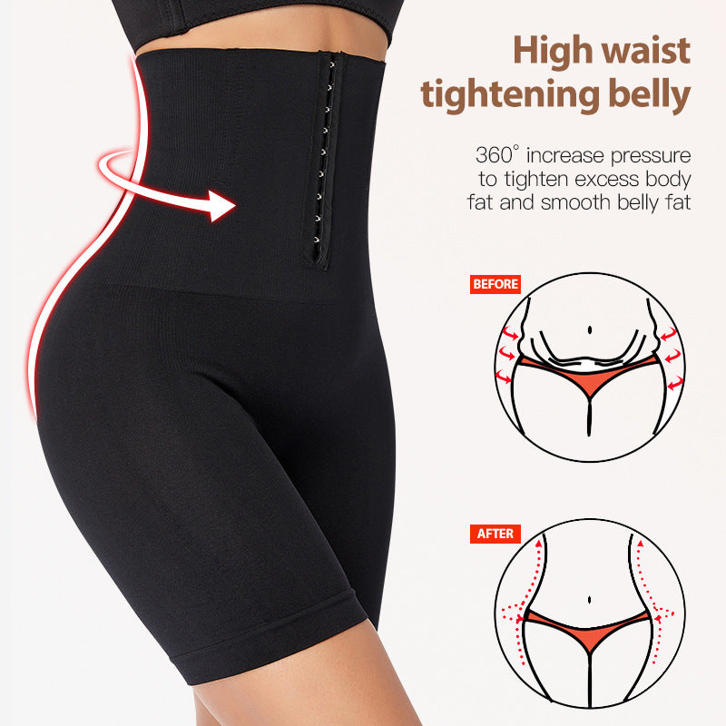 Button Adjustment Seamless Straight Angle Plus Size Body Shaping Pants