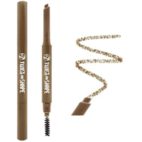 W7 Twists and Shape eyebrow pencil with brush on a white background