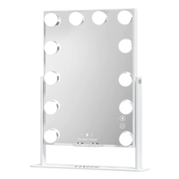 Hathaway Hollywood Slim Vanity Mirror with Wireless Charging L - 12 Dimmable LED Bulbs