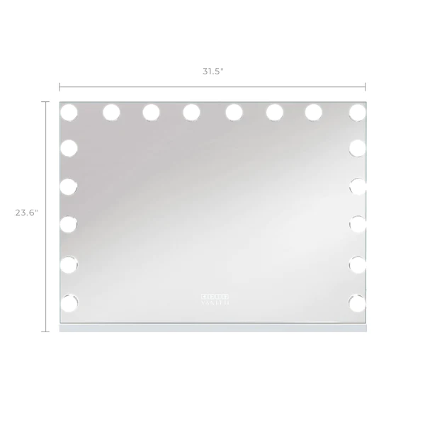 Mary Hollywood Vanity Mirror Pro with Bluetooth XXXL - 18 Dimmable LED Bulbs