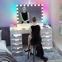 Mary Hollywood Glow Vanity Mirror with RGB - 20 Dimmable LED Bulbs