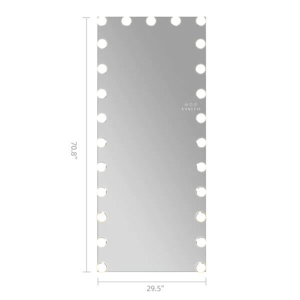 Hollywood Vanity Mirror - Full Length Vanity Mirror with 25 Dimmable LED Bulbs and RGB