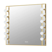 Chanel Gold Hollywood Vanity Mirror - 12 Dimmable LED Bulbs