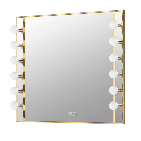 Chanel Gold Hollywood Vanity Mirror - 12 Dimmable LED Bulbs