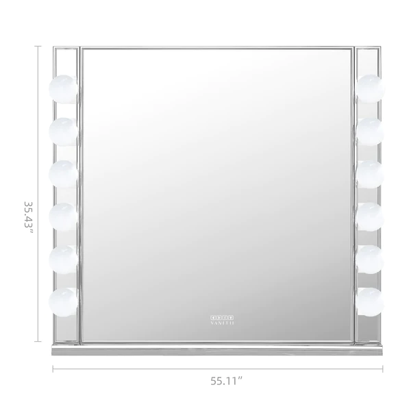 Chanel Silver Hollywood Vanity Mirror - 12 Dimmable LED Bulbs