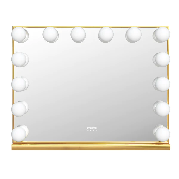 Chanel Gold Hollywood Vanity Mirror - 14 Dimmable LED Bulbs