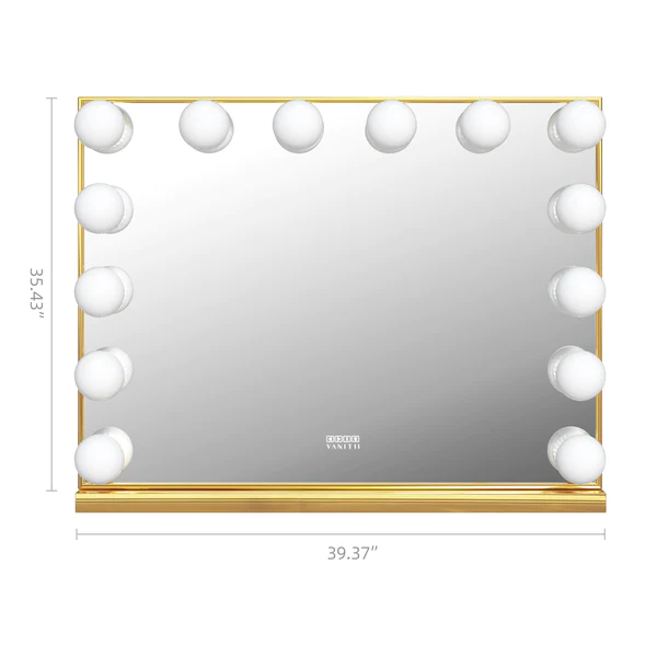 Chanel Gold Hollywood Vanity Mirror - 14 Dimmable LED Bulbs