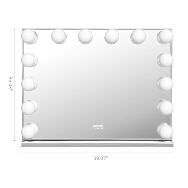 Chanel Silver Hollywood Vanity Mirror - 14 Dimmable LED Bulbs