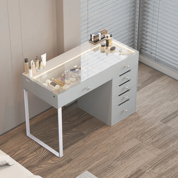 Diana Vanity Desk Pro - 6 Storage Drawers