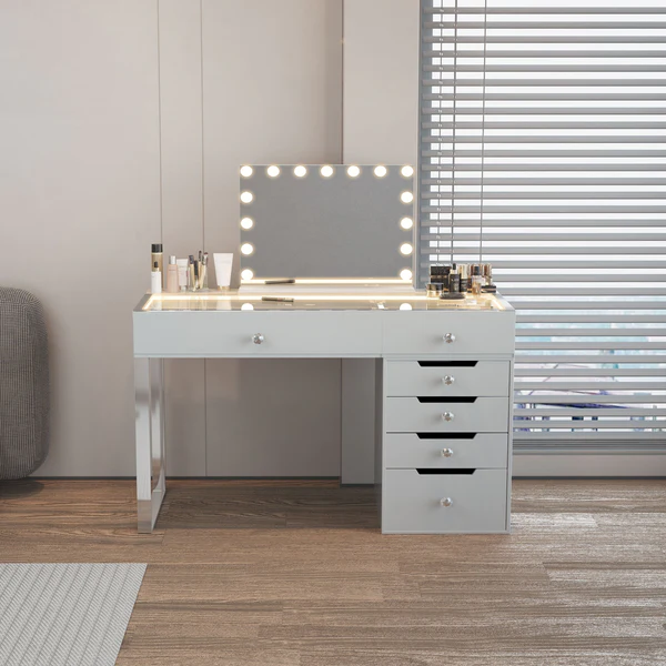 Diana Vanity Desk Pro - 6 Storage Drawers