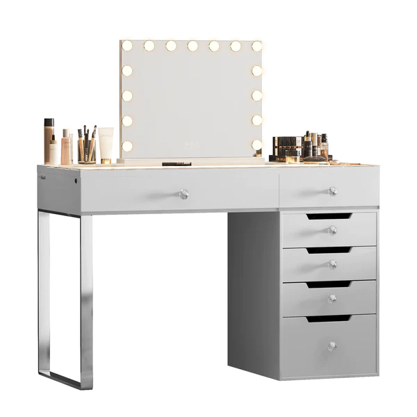 Diana Vanity Desk Pro - 6 Storage Drawers