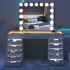 Eva Vanity Desk - 13 Storage Drawers with Full Light