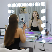 Eva Vanity Desk - 13 Storage Drawers with Full Light & RGB