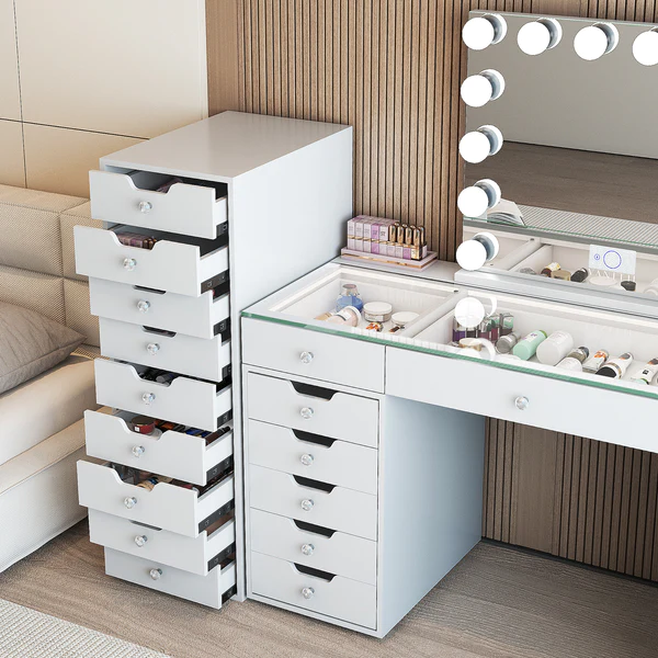 9-Drawer Makeup Vanity Storage Unit