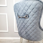 Kate Dining Chair ALL COLOURS with Chrome Clasp & Quilted Back