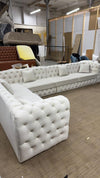 Ashton Jumbo Luxury Chesterfield 5 Seater Large Corner Couch Plush Sofa