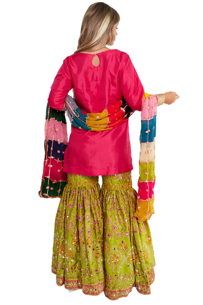 Lime Green Gharara