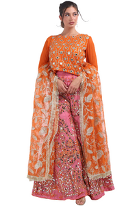 Pink Embellished Sharara