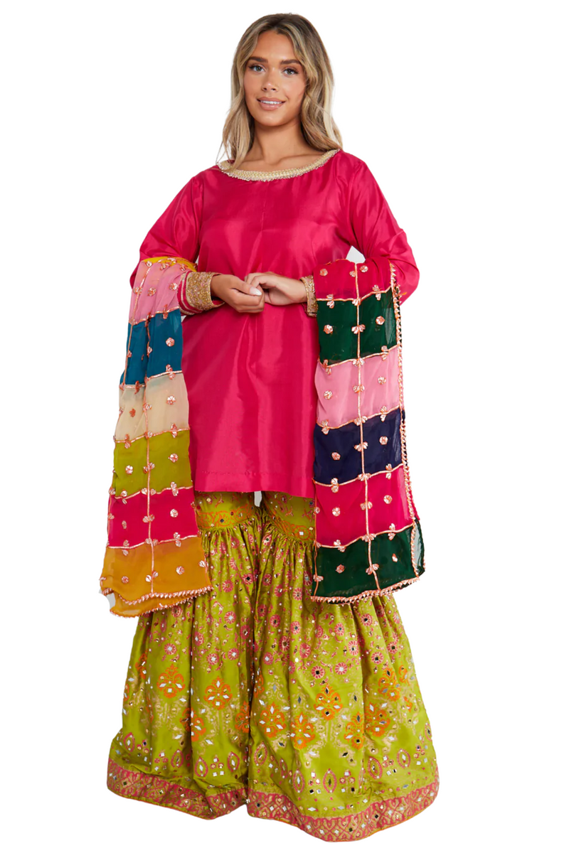 Lime Green Gharara