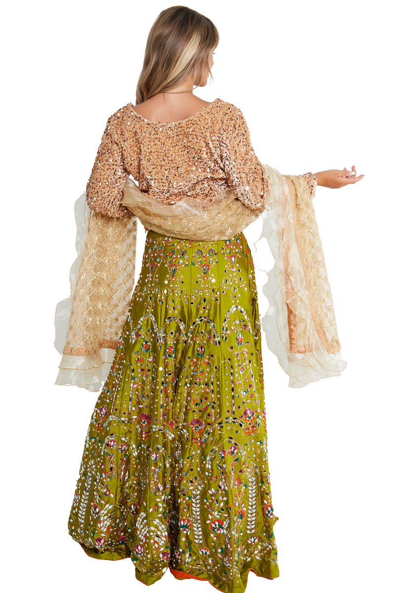 Lime Green Lengha