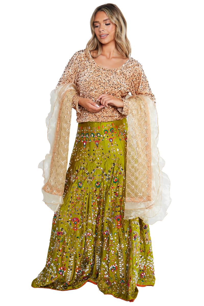 Lime Green Lengha