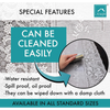 KNIGHT 100% Embossed Vinyl Lace Waterproof Table Cloth Wipe Clean Assorted Sizes & Shapes Rectangle | Square | Round | Oval | Table Cloth | Wipe Clean - White (Rectangle 150x225 CM)
