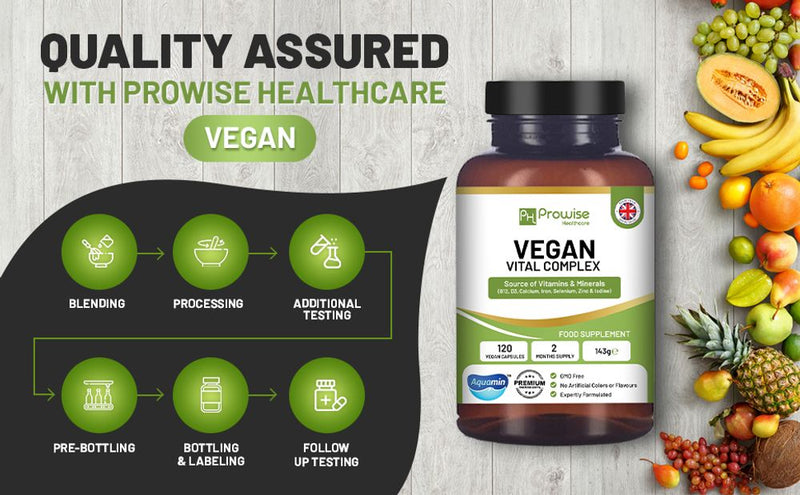 Prowise Vegan Vital Complex - Vitamins and Minerals Formulation to Support a Plant
