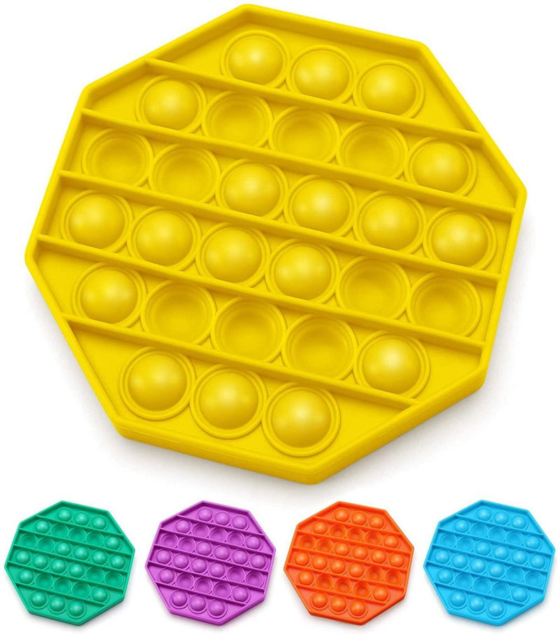 ASPECT Push Pop Bubble Stress Relief and Anti-Anxiety Tools for Kids Octagon Yellow