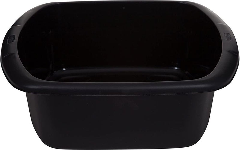 Whitefurze Rectangular Bowl, Plastic, Black, Large