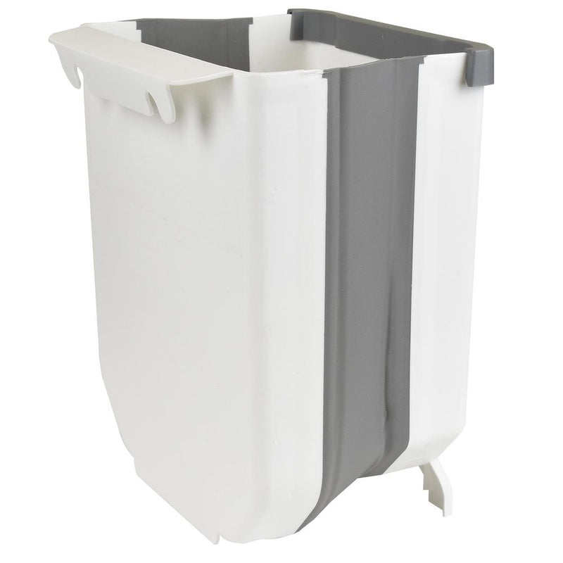Foldable Trash Bin White/Grey