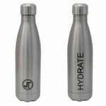 JTL Fitness Stainless Steel Water Bottle 500ml Vacuum Insulated Flask for Hot or Cold Metal Watertight Seal  Silver
