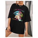 Ladies Whishper Words of Wisdom Oversized T Shirt Top