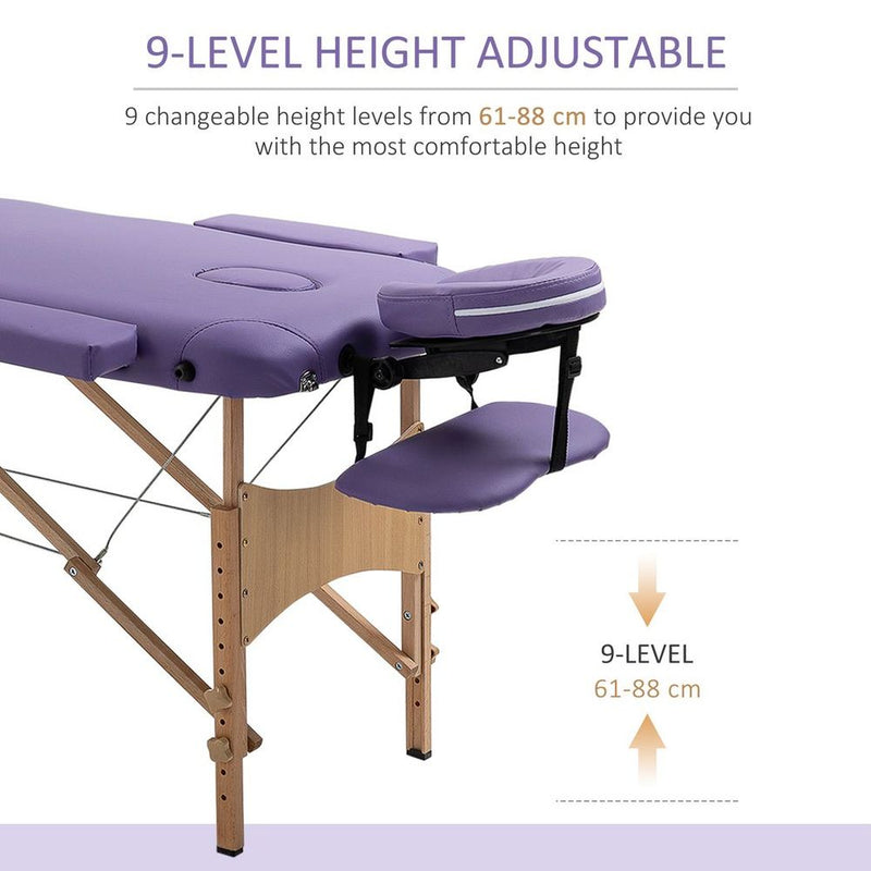 Salon Portable Folding Massage Table Bed Tattoo Therapy  Couch 2 Section