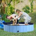 Pet Cat Dog Swimming Pool Indoor Outdoor Bathing Foldable Inflate 140cm Pawhut