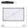 Projector Screen 100 inch Portable 16:9 Projection Screen