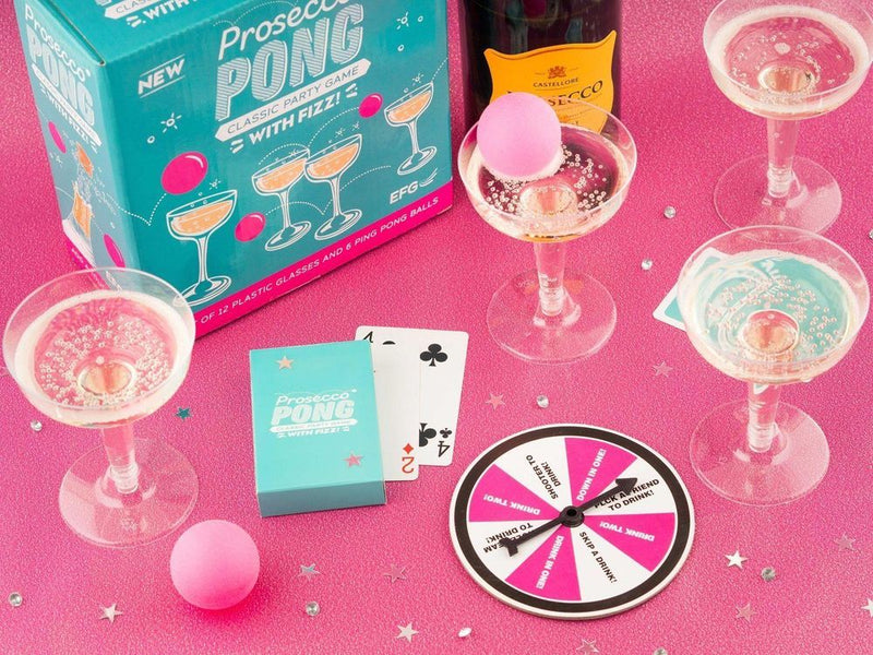 PROSECCO ADULT FUN DRINKING GAME 12 GLASSES ACTIVITY PARTY PONG GAME XMAS GIFT