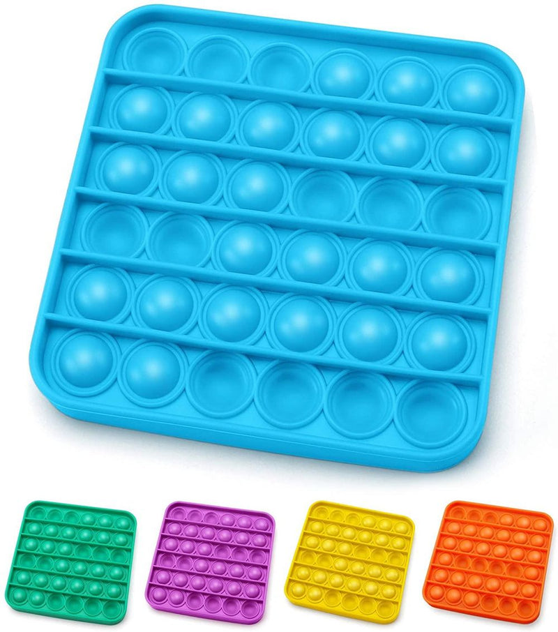 ASPECT Push Pop Bubble Stress Relief and Anti-Anxiety Tools for Kids Square Blue