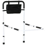 Adjustable Bed Assist Rail Grab Bar for Senior and Disabled White