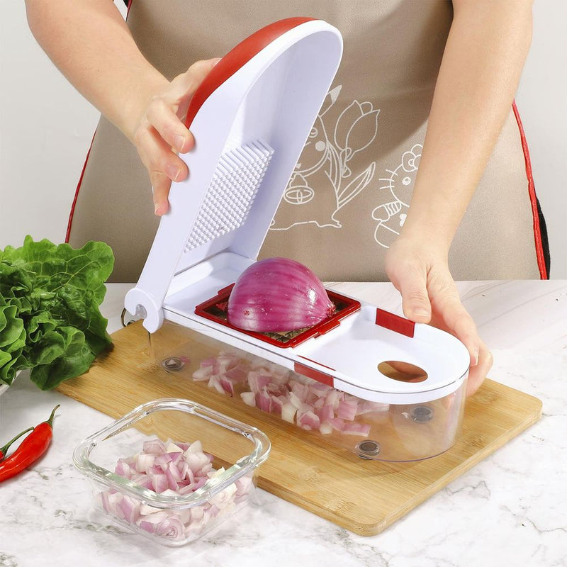 Kitchen Vegetable Cutter with 3 Interchangeable Blades Stainless Steel